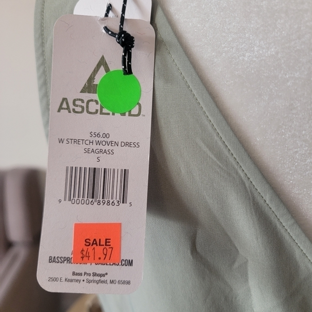 Ascend Stretch Woven Dress for Ladies - Seagrass Outdoor Dress - PSmall.. - Picture 12 of 16